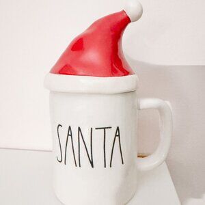 Rae Dunn SANTA Christmas Mug with Topper Lid
